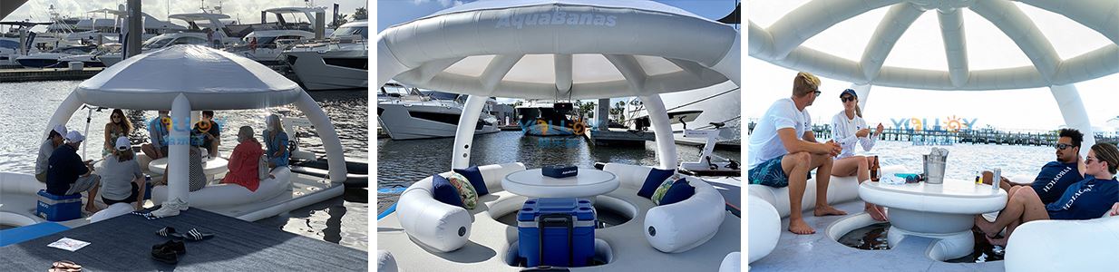 Swimming Inflatable Island Party Dock Swim Platform (3) Swimming Inflatable Island Party Dock Swim Platform (3)