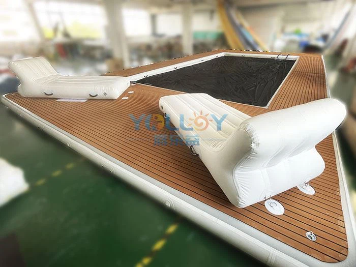 Superyacht oppblåsbart havbasseng med nett